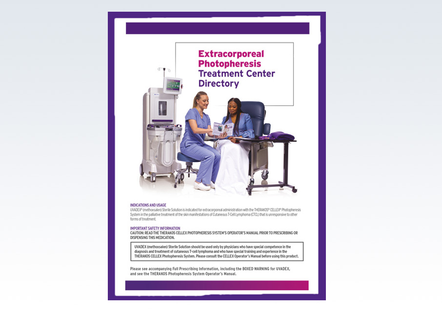 Image representing resources available at an extracorporeal photopheresis treatment center.