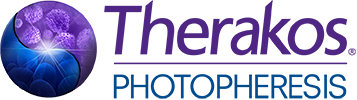 THERAKOS Photopheresis logo, representing advanced medical treatment.